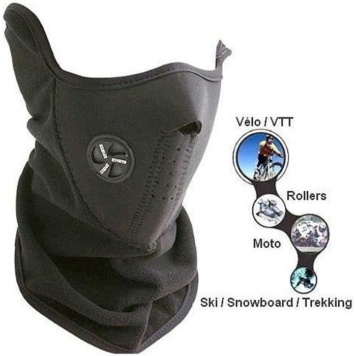 VAUDE Masque Bonnet Noir Uni Taille Unique - Protection Thermique Enfant Mixte