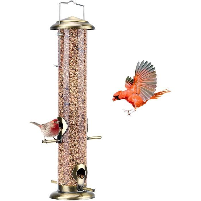 Double Crochet De Berger Pour Mangeoire à Oiseaux - Base 5 Griffes, Hauteur Réglable - Idéal Jardin, Balcon, Décoration