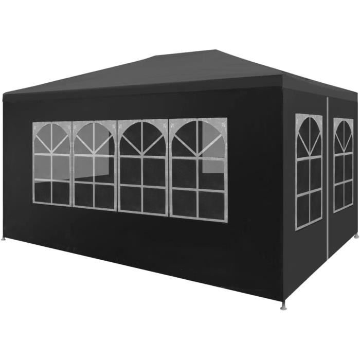 Tente Réception - Anthracite - 3x4 m - Cadre en acier - Résistant aux UV et à leau