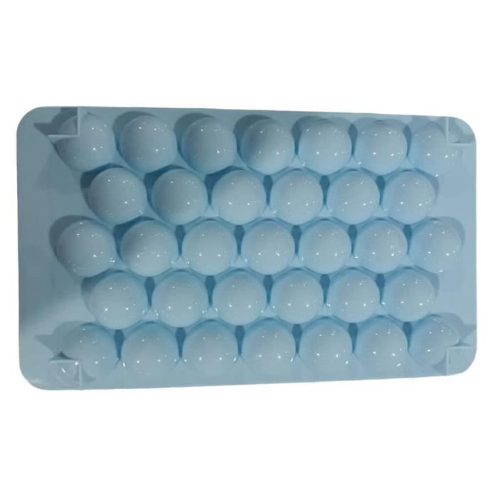 Tbest Moule à glaçon en forme de boule avec couvercle empilable en PP de qualité alimentaire