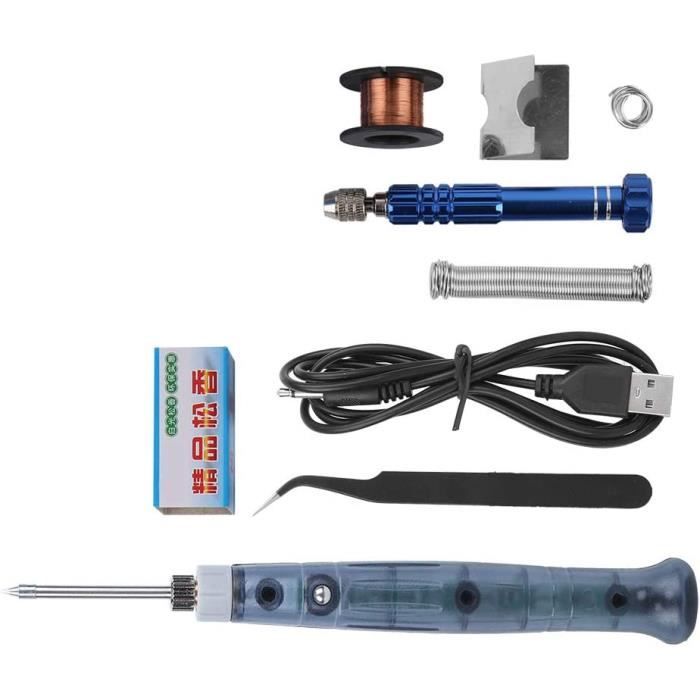 Kit Fer à Souder USB Portable - Stylo De Soudure Température Réglable - Idéal Bricolage électronique, Réparations, DIY - Avec Accessoires