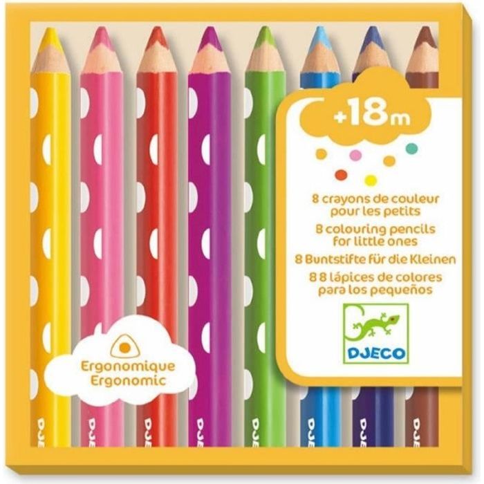 crayon bebe 18 mois crayon de couleurs 8 crayons pour bébé Djeco