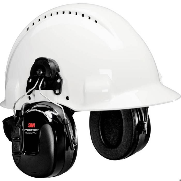 3M Peltor WorkTunes Pro Casque Antibruit Radio FM + MP3 - Atténuation 32dB, Serre-Tête Confortable, Idéal Chantier Travail