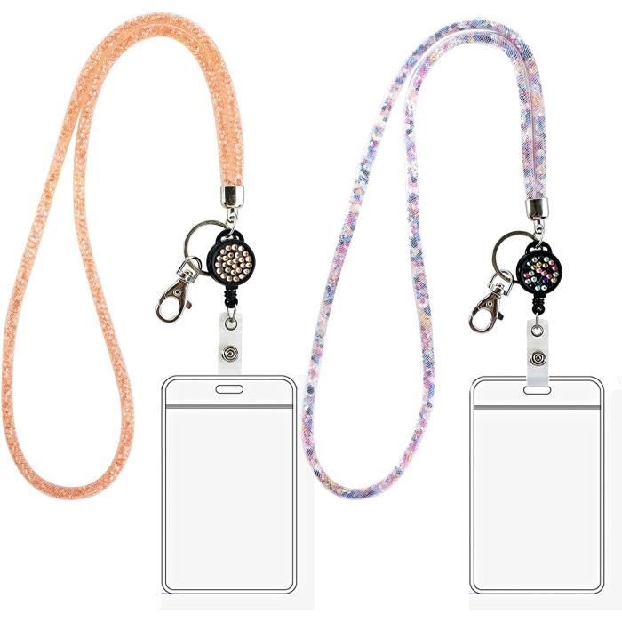 Lanyard, OBLRX 2 PCS Anie Lanière Avec Porte-Carte Courroie De Cou De