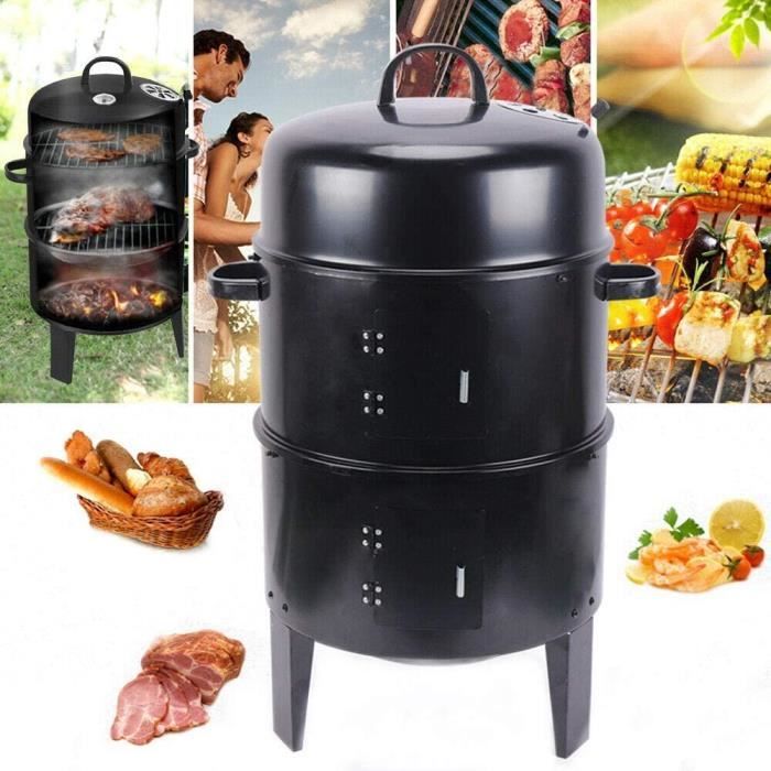 Barbecue fumoir multifonction 3 en 1, double couche, barbecue au