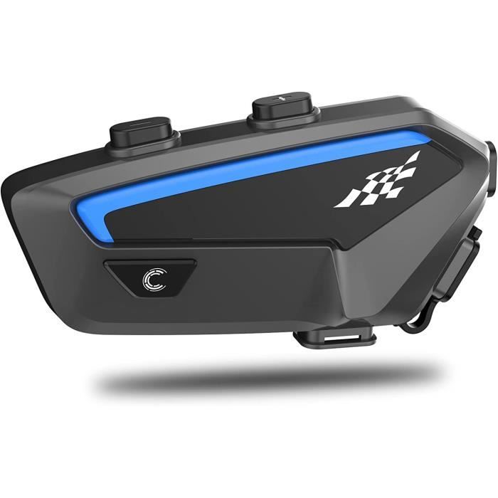 OBEST Casque de Moto Bluetooth 5.0 sans Fil,Kit Bluetooth Casque Moto  Réponse Automatique,Son Stéréo,Étanche à la Poussière et à l’Eau,Connecté à  Un