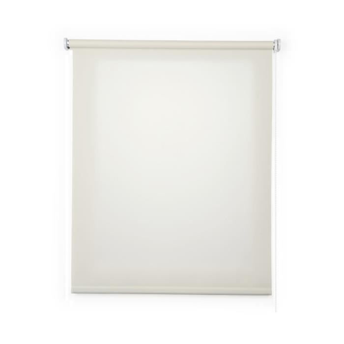 Store Romain Opaque Pour Fenêtre/porte - Taille 60 X 175 Cm, Couleur Cappuccino - Montage Mural Ou Plafond