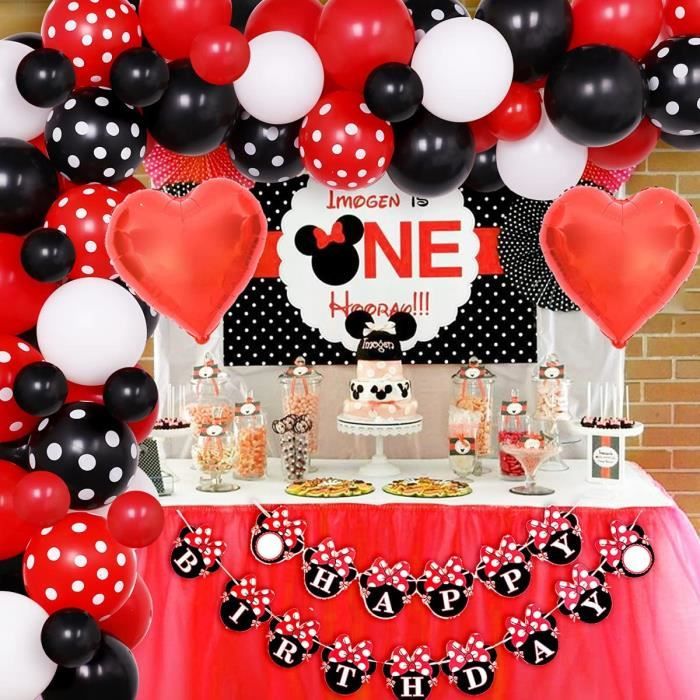 Fournitures De Decorations De Fete D Anniversaire Minnie Kit D Arche De Guirlande De Ballons Minnie Rouge Et Noir Pour Cdiscount Maison Fournitures De Decorations De Fete D Anniversaire Minnie Kit D Arche De Guirlande De Ballons Minnie Rouge Et Noir Pour Cdiscount Maison