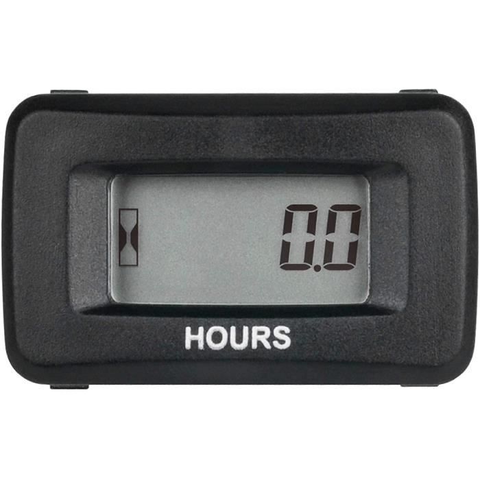 Compteur Horaire Numérique Runleader - AC/DC 5-277V - IP68 étanche - Pour Tondeuse, Générateur, Tracteur, Etc.