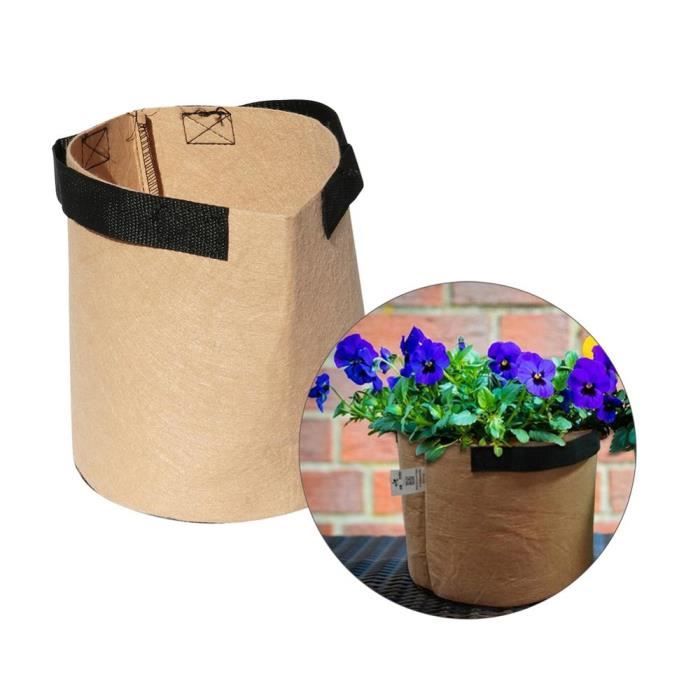 Lot De 2 Sacs à Plantes Suspendus - En Feutre - Pour Jardin Balcon Cour Decoration De La Maison 3 Poches 87818954