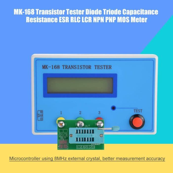 Testeur De Transistor MK-168 - Multifonction ESR LCR, Détection Auto NPN/PNP/MOS, Capacité, Inductance - 2