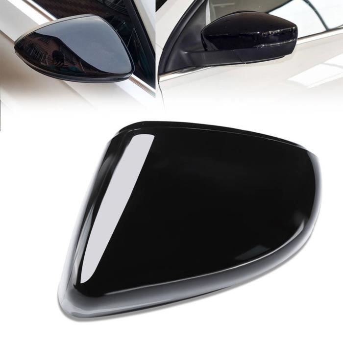 Dioche boîtier de miroir noir Couverture de coque de boîtier de rétroviseur gauche de voiture noire pour GOLF 6 2009-2012