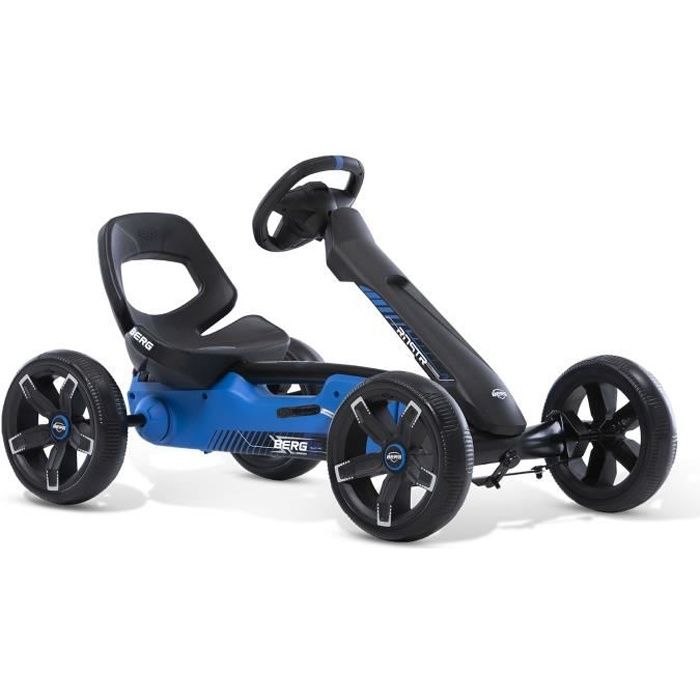Kart à pédales Reppy Roadster - BERG - Noir/Bleu - Siège réglable - Pneus EVA - Pour enfants de 2,5 à 6 ans