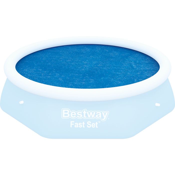 Bâche solaire pour piscine ronde 244cm - Bestway - Diamètre 210cm - Bleu
