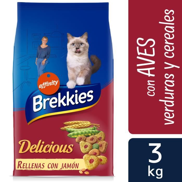 Croquettes pour chats - Brekkies - Miniatures - Volaille et légumes - 3 Kg - Adulte