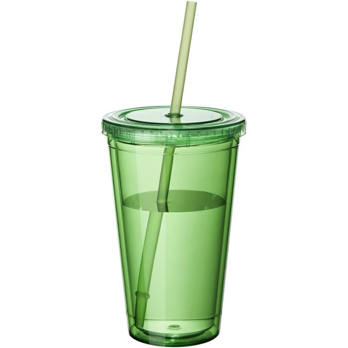 GOBELET AVEC COUVERCLE Bouteille D'eau En Paille Verres À Café Glacé