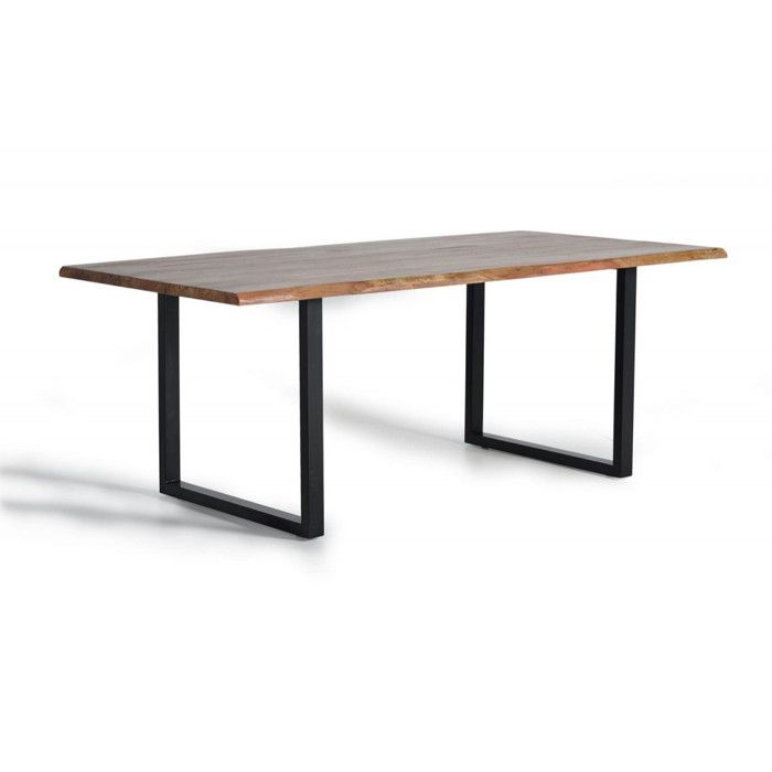 Table à manger - Giner y Colomer - Bois dacacia - Pieds métal noir - 160x100x78 cm Table à manger - Giner y Colomer - Bois dacacia - Pieds métal noir - 160x100x78 cm