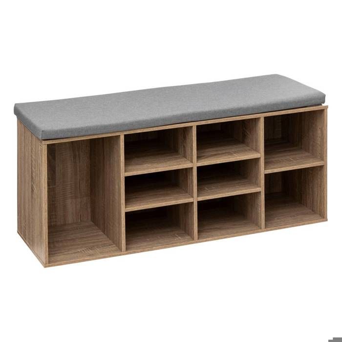 Meuble banc à chaussures x8 effet chêne naturel - 5five Meuble banc à chaussures x8 effet chêne naturel - 5five