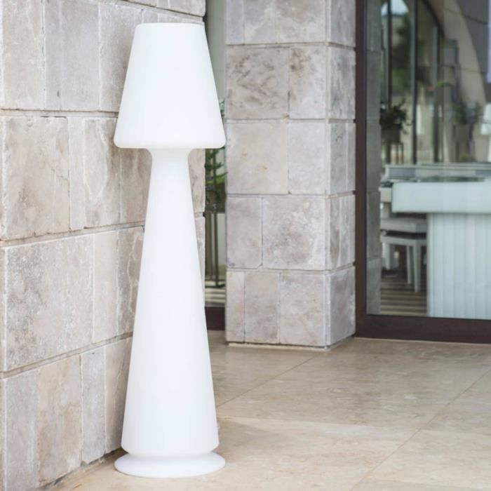 Lampadaire de Jardin en Résine Chloe LED Blanc H165cm - IDRALITE