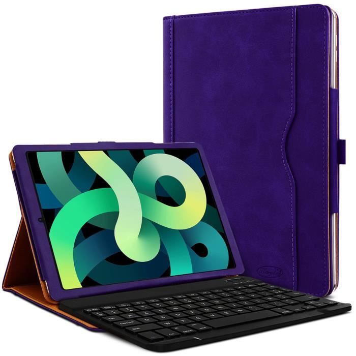 Clavier AZERTY + Étui de Protection Violet pour Apple iPad 2022 10.9' (10e Génération)