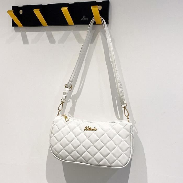Sac à Main Femme Décontracté Blanc - PU Souple Avec Bandoulière - Dimensions 23x14x11 Cm - Neuf Avec étiquettes