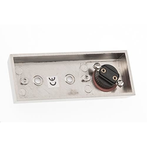 HUBER Bouton de sonnette bouton poussoir avec 1 bo/îtier dencastrement rectangulaire m/étal et /écriteau en polycarbonate 42.00V