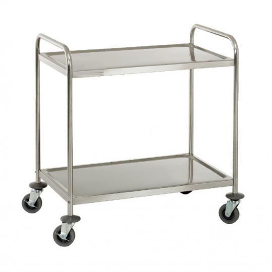 Chariot De Service LEMROE 3 Étages - Acier Inoxydable, Roulettes 360°