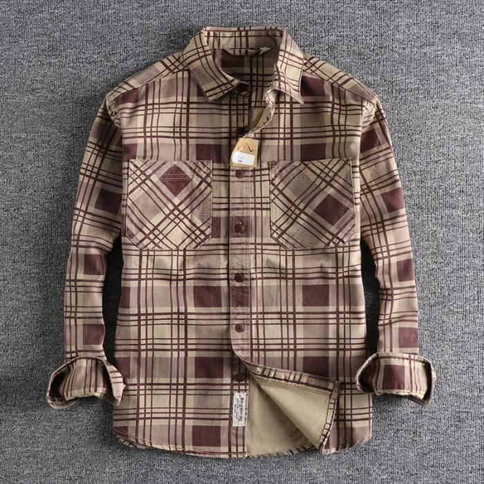 Chemise Flanelle Homme Decathlon Chemise,Chemise à Manches Longues Pour Homme,2021 Coton,décontractée,chaude,à Carreaux,en Sur Chemise Homme Hiver