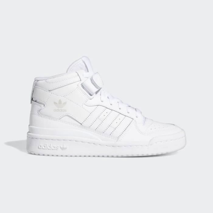 Adidas Basketball - ADIDAS - Forum Mid J - Blanc - Femme - Lacets - Synthétique