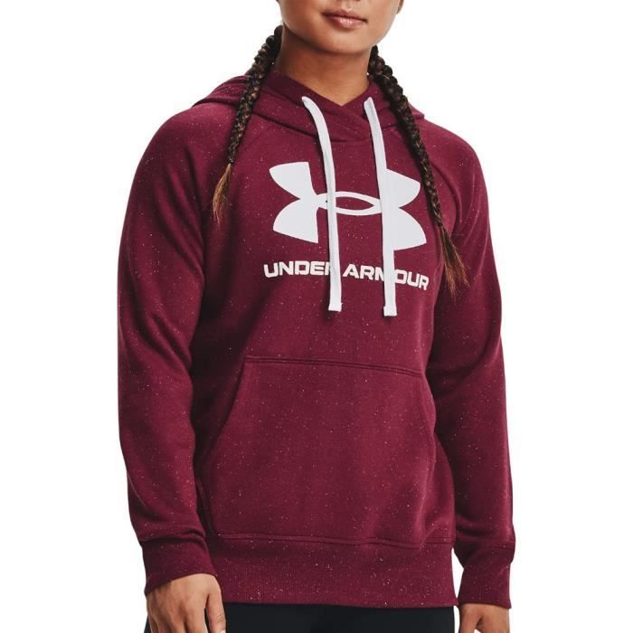 Sweat a capuche UNDER ARMOUR Rival Rouge Femme Manches longues Red Cdiscount Pret a Porter