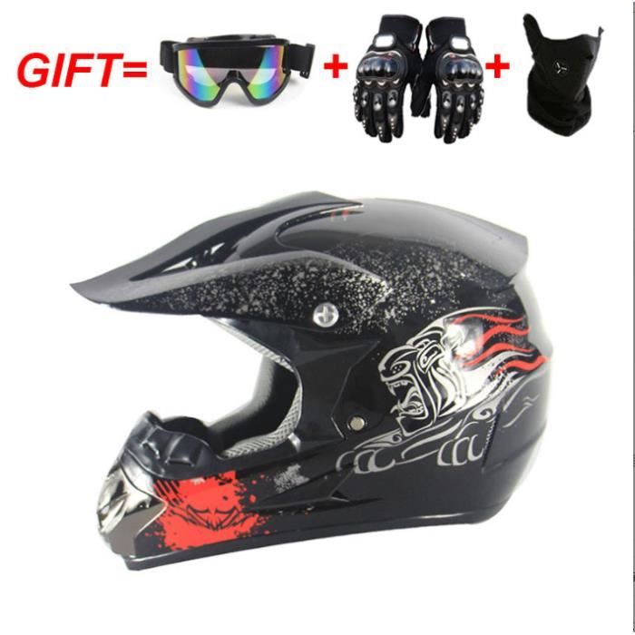 Casque Moto Enfant, ECE22.06 Homologué, Casque Cycliste Pour Enfants,Casque Intégral DH Enduro