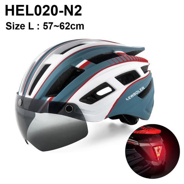 Casque De Vélo Shinmax Avec LED – Réglable 57-62 Cm – Léger, Aéré, Sangle Réfléchissante – Homme Et Femme – VTT, Route, Trottinette – Certifié CE