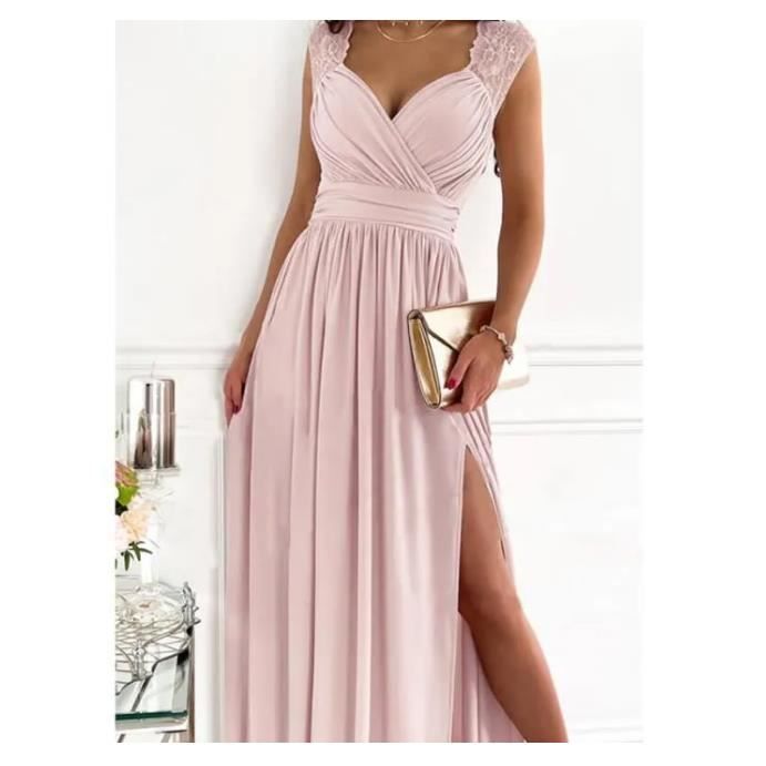Robes demoiselle d'honneur longues blush sexy fente latérale main image 1