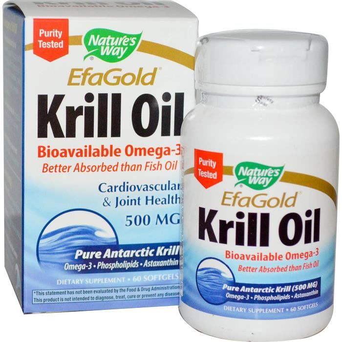 Complément Alimentaire Huile De Krill 1000mg - 60 Gélules, Soutien Immunitaire & Articulations