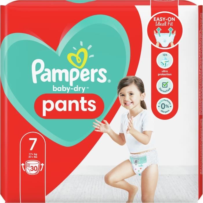 Pampers Baby-Dry Pants Couches-Culottes Taille 7, 30 Culottes