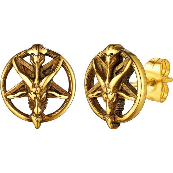 Boucles D'oreilles Squelette Halloween - Pendantes Gothiques Punk, Pour Homme Et Femme