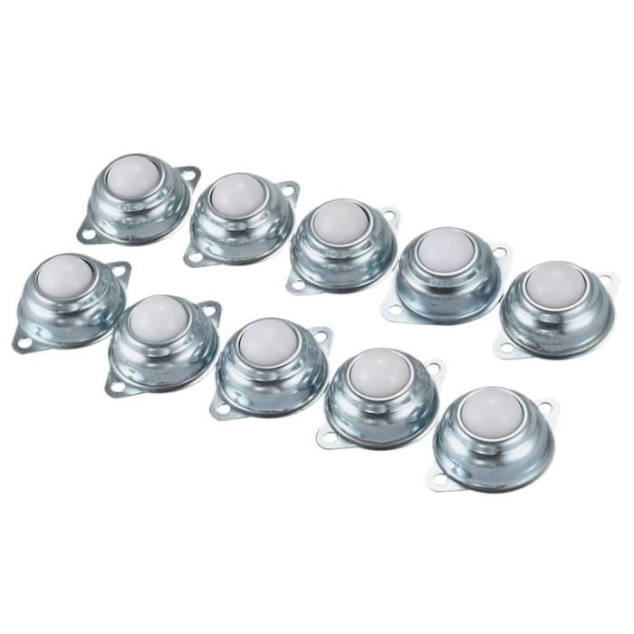Universel Boules en Nylon Roulettes à Bille Roulettes Transfert à Rouleaux pour Chariot à Bagages Coulissant Fauteuils Unités de Transfert à Billes 6 pièces Roulettes de Meubles 