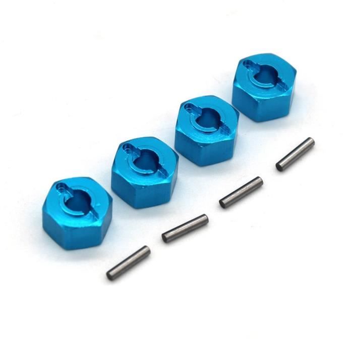 Adaptateur De Moyeu Hexagonal 12 Mm Pour Voiture RC 1/10 – Alliage Aluminium 7 Mm – Compatible Buggy, Truck, Monster – Facile à Installer – Bleu