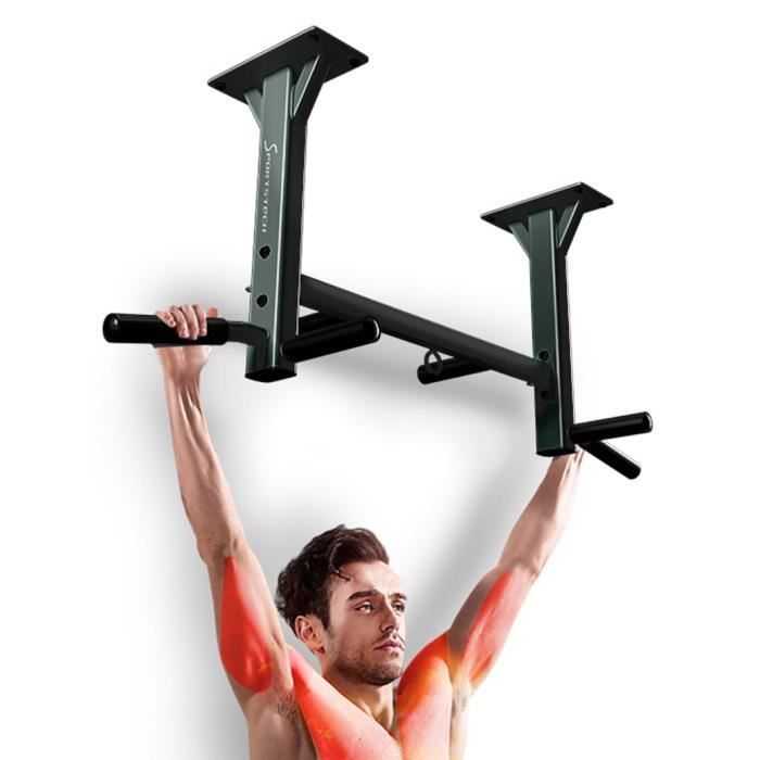 Sportstech Barre de Traction Fixation Plafond KS400 Musculation Fitness 3