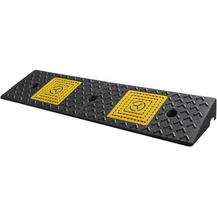 Rampe De Trottoir En Plastique Noir - Pour Vélo, Moto, Fauteuil Roulant, 25x27x13 Cm