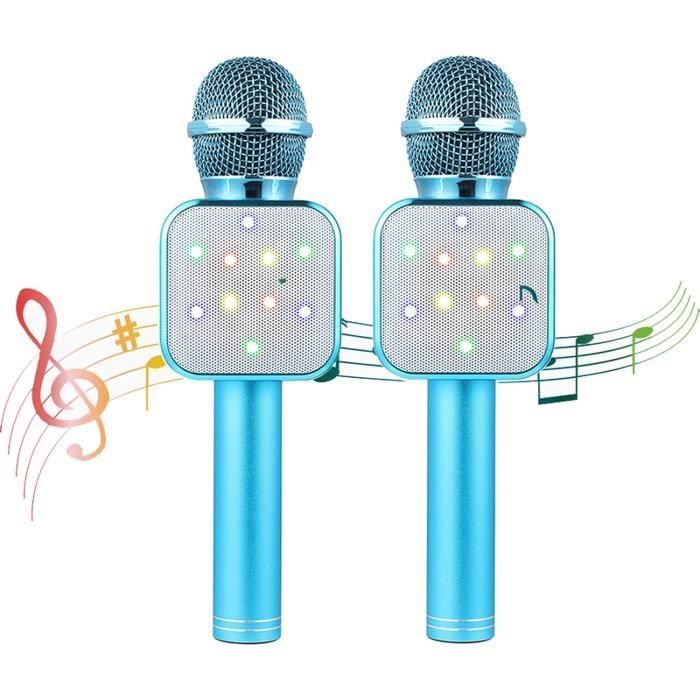 Machine Karaoké Bluetooth Avec 2 Micros Sans Fil - Effets