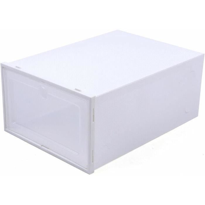 Lot De 24 Boîtes à Chaussures Empilables Transparentes Pour