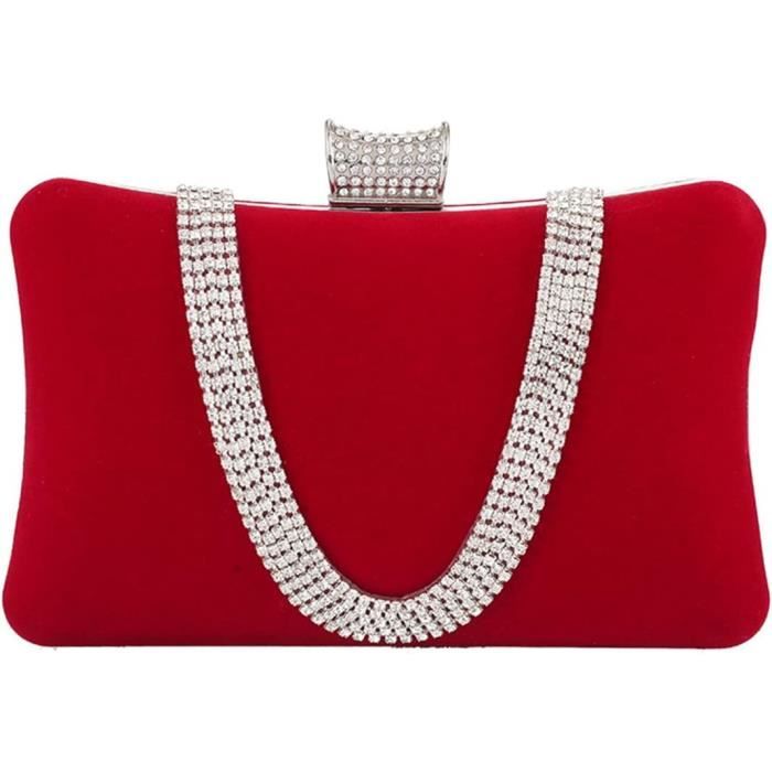 Sac De Soirée Femme Pochette Mariage En Dentelle Brillant Sac À