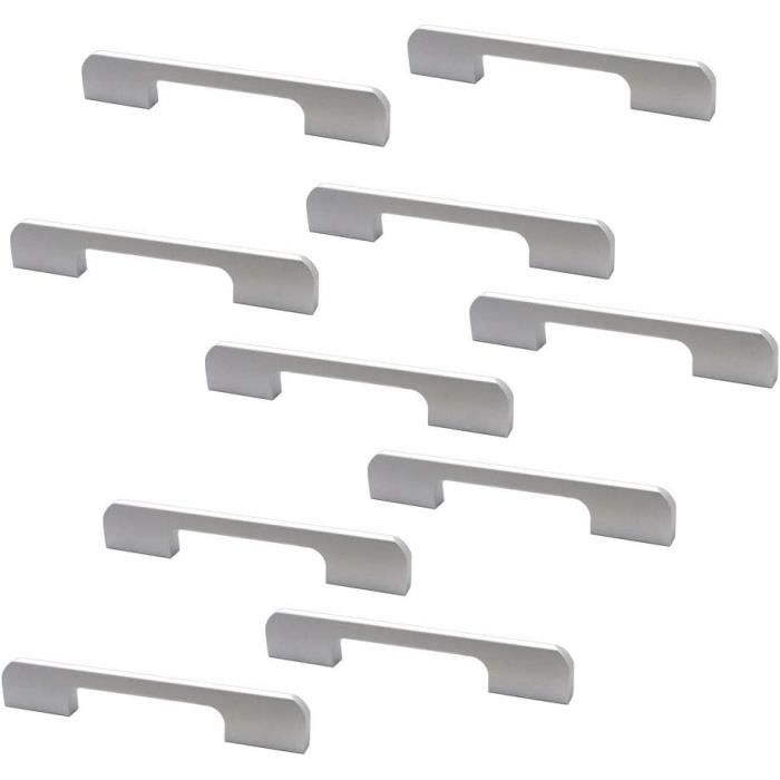 Quincaillerie meuble,Poignée de porte carrée en acier inoxydable,pour