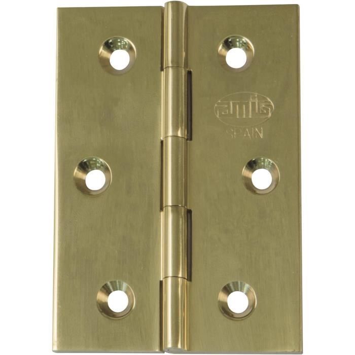 Lot De 2 Charnières Fixes En Laiton Sans Remate | 60 X 40 Mm