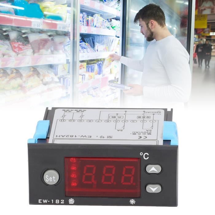 Contrôleur De Température Numérique MH1210A - Affichage LED Avec Sonde -40°C à 120°C (DC12V)