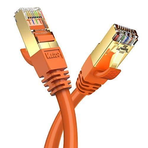 Cat 8 Câble Ethernet 15m Câble Réseau 40Gbps 2000MHz Plat STP RJ45 LAN Cat 8 Câble Ethernet 15m Câble Réseau 40Gbps 2000MHz Plat STP RJ45 LAN