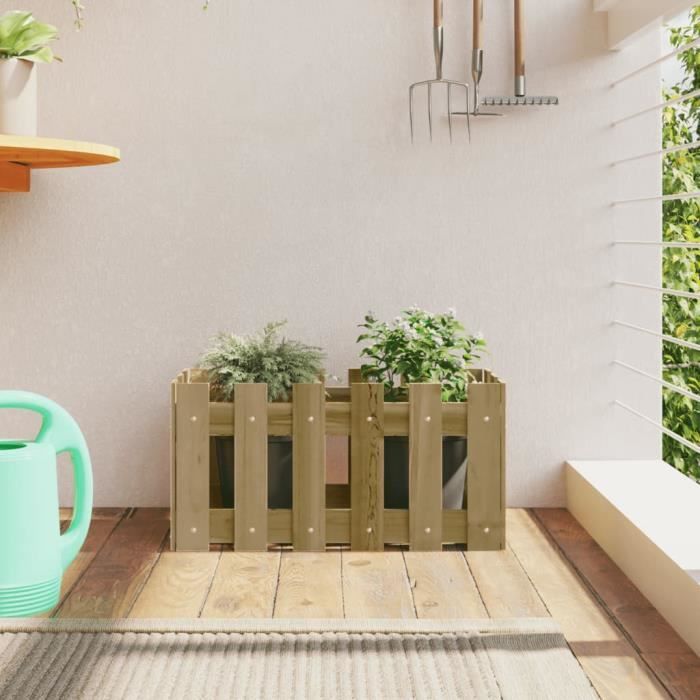 vidaXL Jardinière 60x30x30 cm Pin imprégné