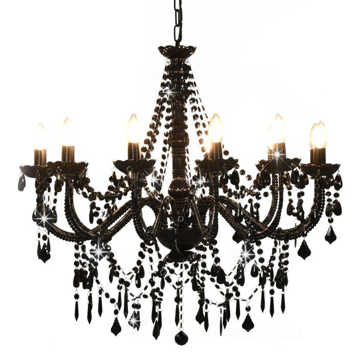 vidaXL Lustre avec Perles Lampe Suspendue Plafonnier Luminaire Eclairage Intérieur Salon Salle de Séjour Chambre à Coucher 281609