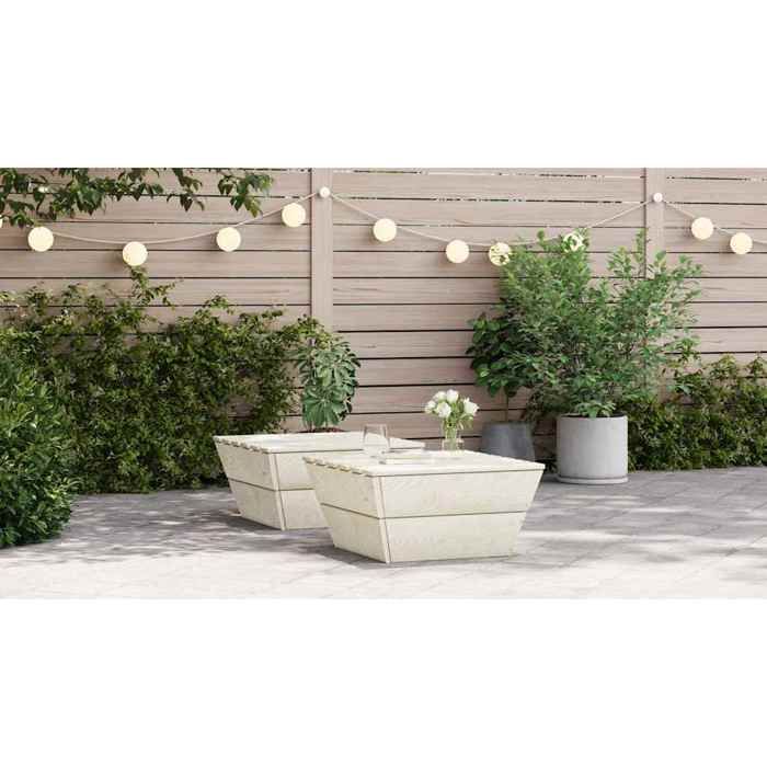 vidaXL Tables de jardin 2 pcs 60x60x30 cm Bois dépicéa imprégné
